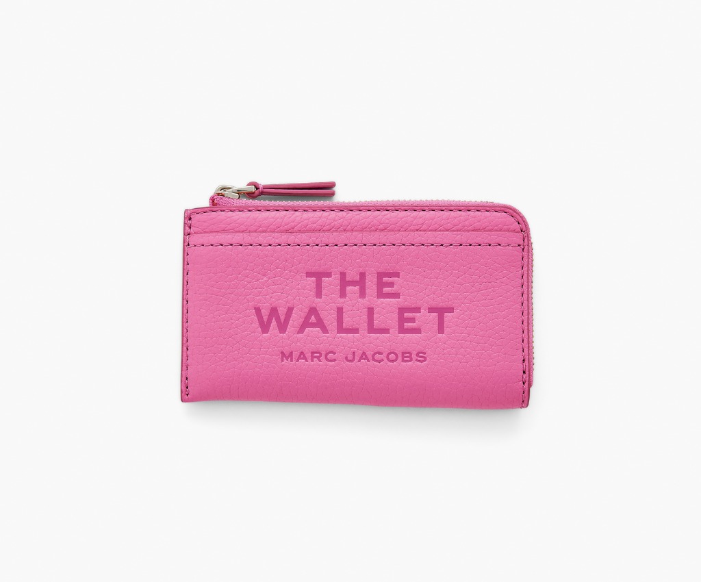The Leather Top Zip Multi Wallet (Bow Pink)